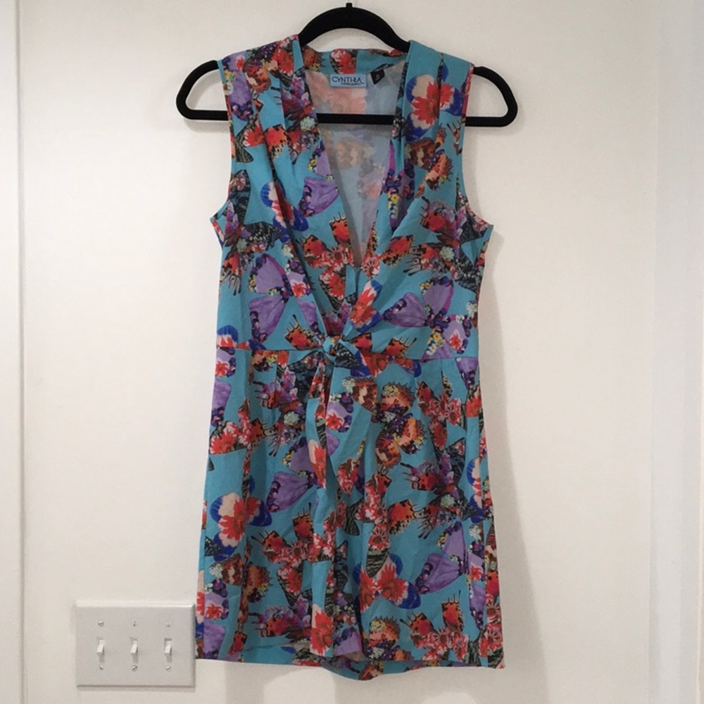 Cynthia Rowley romper butterflies print